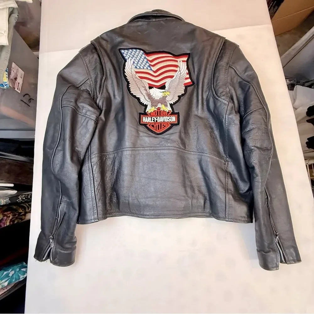 Barneys Leather Motorcycle Jacket - Picture 15 of 16
